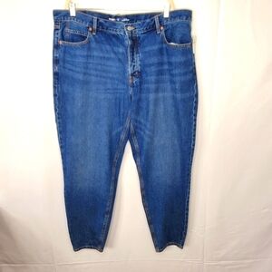 Old Navy Slouchy Jeans Size 18 Tall Button Fly Medium Wash Denim NEW